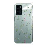 Manitoba Oppo A16 / A55 Uyumlu Çiçekler Tasarımlı Baskılı Şeffaf Telefon Kılıfı