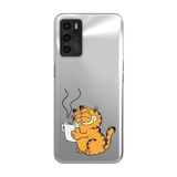 Manitoba Oppo A16 / A55 Uyumlu Garfield Tasarımlı Baskılı Şeffaf Silikon Telefon Kılıfı