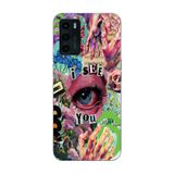 Manitoba Oppo A16 / A55 Uyumlu I See You Tasarımlı Baskılı Şeffaf Telefon Kılıfı