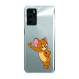 Manitoba Oppo A16 / A55 Uyumlu Jerry Tasarımlı Baskılı Şeffaf Telefon Kılıfı