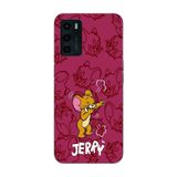 Manitoba Oppo A16 / A55 Uyumlu Jerry Tasarımlı Baskılı Silikon Telefon Kılıfı, Pembe