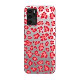 Manitoba Oppo A16 / A55 Uyumlu Leopar Desen Tasarımlı Baskılı Şeffaf Telefon Kılıfı