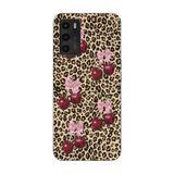 Manitoba Oppo A16 / A55 Uyumlu Leopar ve Fiyonk Tasarımlı Baskılı Şeffaf Telefon Kılıfı