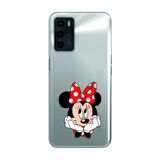 Manitoba Oppo A16 / A55 Uyumlu Minnie Mouse Tasarımlı Baskılı Şeffaf Telefon Kılıfı