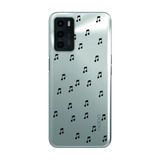 Manitoba Oppo A16 / A55 Uyumlu Müzik Notası Tasarımlı Baskılı Şeffaf Telefon Kılıfı