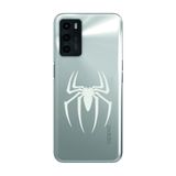 Manitoba Oppo A16 / A55 Uyumlu Örümcek Logo Tasarımlı Baskılı Şeffaf Silikon Telefon Kılıfı