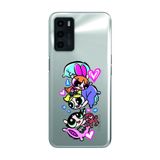 Manitoba Oppo A16 / A55 Uyumlu Powerpuff Girls Tasarımlı Baskılı Şeffaf Telefon Kılıfı