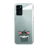 Manitoba Oppo A16 / A55 Uyumlu Tom Tasarımlı Baskılı Şeffaf Silikon Telefon Kılıfı
