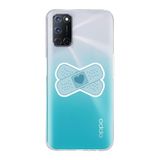 Manitoba Oppo A52/A72/A92 Uyumlu Kalp Yara Bandı Tasarımlı Baskılı Şeffaf Telefon Kılıfı, Çok Renkli