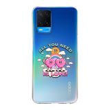 Manitoba Oppo A54 ile Uyumlu All You Need Tasarımlı Baskılı Şeffaf Telefon Kılıfı