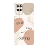Manitoba Oppo A54 Uyumlu Good Things Are Coming Tasarımlı Baskılı Şeffaf Telefon Kılıfı, Çok Renkli