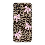 Manitoba Oppo A54 Uyumlu Leopar Desenli, Fiyonk Tasarımlı Baskılı Şeffaf Telefon Kılıfı