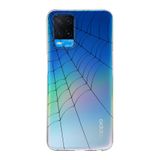 Manitoba Oppo A54 Uyumlu Örümcek Ağı Tasarımlı Baskılı Şeffaf Telefon Kılıfı
