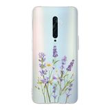 Manitoba Oppo Reno 2Z Uyumlu Baskılı Yumuşak Silikon Şeffaf Telefon Kılıfı, Lavanta Çiçeği Deseni