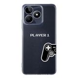 Manitoba Realme C53 ile Uyumlu Baskılı Yumuşak Silikon Şeffaf Telefon Kılıfı, Player 1 Desen