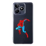 Manitoba Realme C53 ile Uyumlu Baskılı Yumuşak Silikon Şeffaf Telefon Kılıfı, Spider-Man Desen