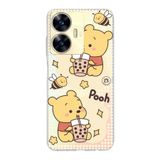 Manitoba Realme C55 Uyumlu Baskılı Yumuşak Silikon Şeffaf Telefon Kılıfı, Winnie the Pooh Desen