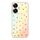 Manitoba Realme C55 Uyumlu Baskılı Yumuşak Silikon Şeffaf Telefon Kılıfı, Yıldız Desen