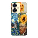 Manitoba Realme C55 Uyumlu Baskılı Yumuşak Silikon Telefon Kılıfı, Van Gogh Sanat Deseni