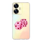 Manitoba Realme C55 Uyumlu Zarlar Tasarımlı Baskılı Şeffaf Telefon Kılıfı
