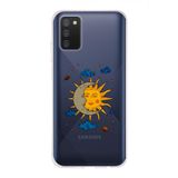 Manitoba Samsung Galaxy A02S Uyumlu Ay Güneş ve Gezegen Tasarımlı Baskılı Şeffaf Telefon Kılıfı