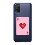 Manitoba Samsung Galaxy A02S Uyumlu Lucky You Kart Tasarımlı Baskılı Şeffaf Telefon Kılıfı