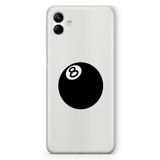 Manitoba Samsung Galaxy A04 ile Uyumlu Baskılı Yumuşak Silikon Şeffaf Telefon Kılıfı, 8 Ball Desen