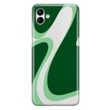 Manitoba Samsung Galaxy A04 ile Uyumlu Baskılı Yumuşak Silikon Şeffaf Telefon Kılıfı, Yeşil Desen
