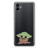 Manitoba Samsung Galaxy A04 Uyumlu Baby Yoda Tasarımlı Baskılı Şeffaf Telefon Kılıfı