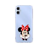 Manitoba Samsung Galaxy A04 Uyumlu Baskılı Yumuşak Silikon Şeffaf Telefon Kılıfı, Minnie Mouse Desen