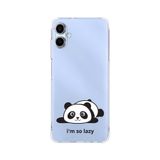 Manitoba Samsung Galaxy A04 Uyumlu Baskılı Yumuşak Silikon Şeffaf Telefon Kılıfı, Panda Desen