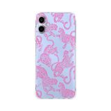 Manitoba Samsung Galaxy A04 Uyumlu Baskılı Yumuşak Silikon Şeffaf Telefon Kılıfı, Pembe Leopar Desen
