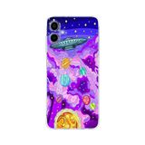 Manitoba Samsung Galaxy A04 Uyumlu Baskılı Yumuşak Silikon Şeffaf Telefon Kılıfı, Uzay Tasarımı