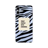 Manitoba Samsung Galaxy A04 Uyumlu Baskılı Yumuşak Silikon Şeffaf Telefon Kılıfı, Zebra Desen