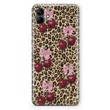 Manitoba Samsung Galaxy A04 Uyumlu Leopar ve Fiyonk Tasarımlı Baskılı Şeffaf Telefon Kılıfı