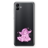 Manitoba Samsung Galaxy A04 Uyumlu Melek Tasarımlı Baskılı Şeffaf Telefon Kılıfı