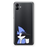 Manitoba Samsung Galaxy A04 Uyumlu Mordecai Tasarımlı Baskılı Şeffaf Telefon Kılıfı