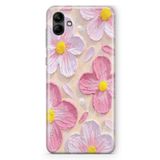 Manitoba Samsung Galaxy A04 Uyumlu Pastel Çiçek Tasarımlı Baskılı Şeffaf Telefon Kılıfı