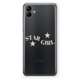 Manitoba Samsung Galaxy A04 Uyumlu Star Girl Tasarımlı Baskılı Şeffaf Telefon Kılıfı