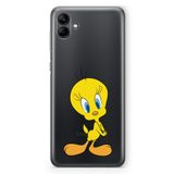 Manitoba Samsung Galaxy A04 Uyumlu Tweety Tasarımlı Baskılı Şeffaf Telefon Kılıfı