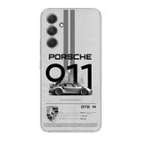 Manitoba Samsung Galaxy A04S Uyumlu Baskılı Yumuşak Silikon Şeffaf Telefon Kılıfı, Porsche 911 Tasarımı