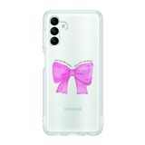 Manitoba Samsung Galaxy A04S Uyumlu Fiyonk Tasarımlı Baskılı Şeffaf Telefon Kılıfı