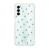 Manitoba Samsung Galaxy A04S Uyumlu Mavi Kirazlar Tasarımlı Baskılı Şeffaf Telefon Kılıfı