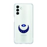 Manitoba Samsung Galaxy A04S Uyumlu Nazar Göz Tasarımlı Baskılı Şeffaf Telefon Kılıfı