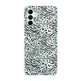 Manitoba Samsung Galaxy A04S Uyumlu Zebra Leopar Desen Baskılı Şeffaf Telefon Kılıfı