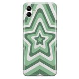 Manitoba Samsung Galaxy A06 ile Uyumlu Baskılı Yumuşak Silikon Şeffaf Telefon Kılıfı, Yeşil Desen