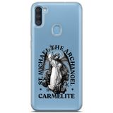 Manitoba Samsung Galaxy A11/M11 Uyumlu Baskılı Yumuşak Silikon Şeffaf Telefon Kılıfı, St. Michael The Archangel Carmelite Desen