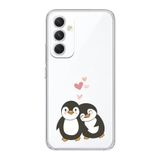 Manitoba Samsung Galaxy A14 ile Uyumlu Baskılı Yumuşak Silikon Şeffaf Telefon Kılıfı, Penguen Deseni