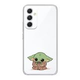 Manitoba Samsung Galaxy A14 Uyumlu Baby Yoda Tasarımlı Baskılı Şeffaf Telefon Kılıfı