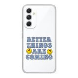 Manitoba Samsung Galaxy A14 Uyumlu Better Things Tasarımlı Şeffaf Telefon Kılıfı, Silikon, Çok Renkli